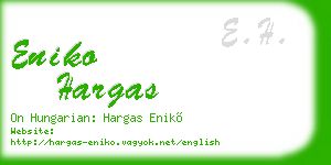 eniko hargas business card