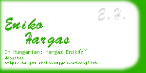eniko hargas business card